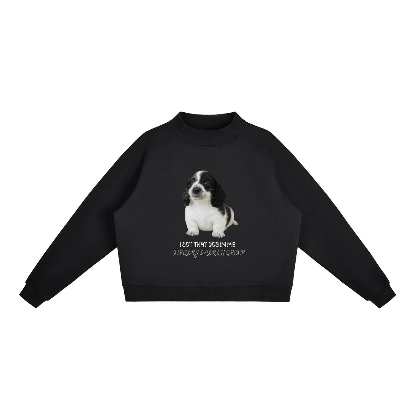 Essential Fleece Mock-Neck Crew Sweatshirt