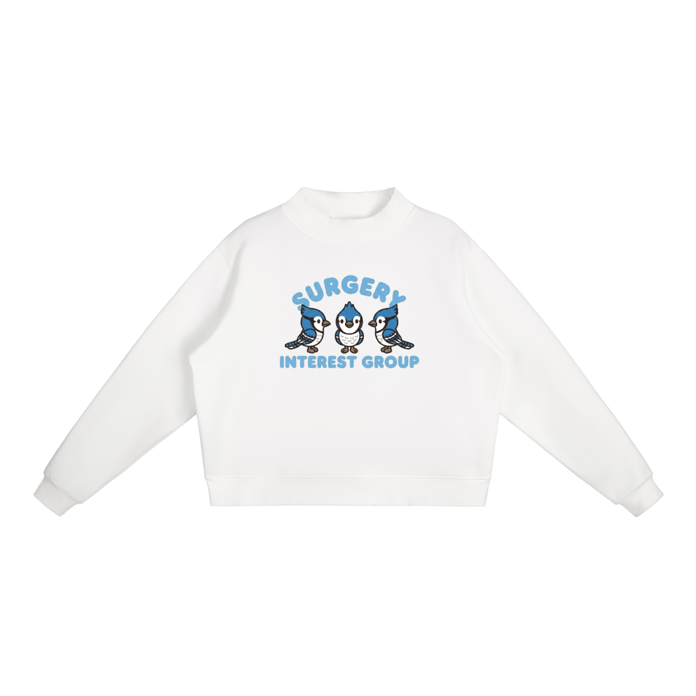 Essential Fleece Mock-Neck Crew Sweatshirt