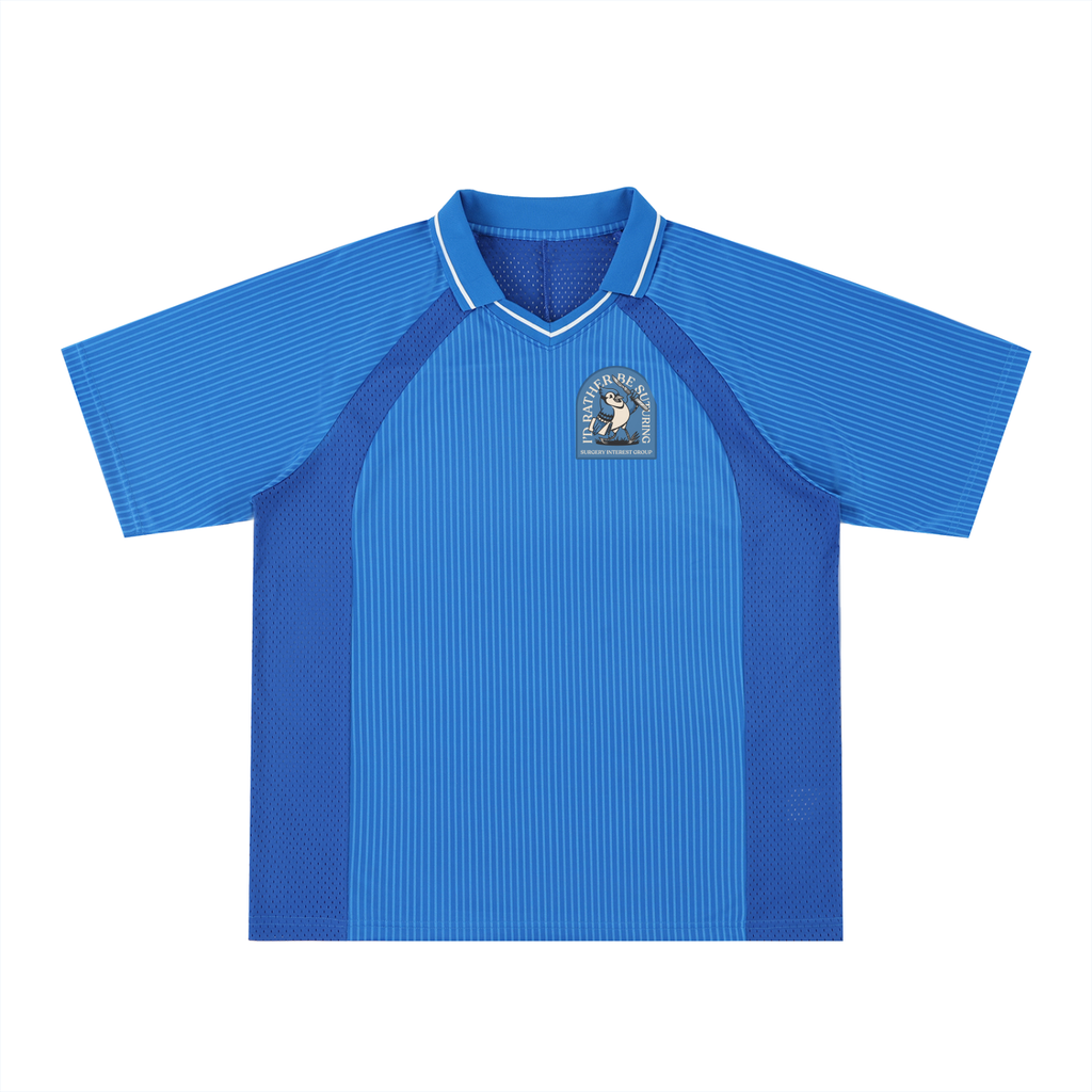 Striped V-Neck Soccer Jersey