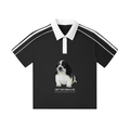 Contrast Collar Short-Sleeve Polo Shirt