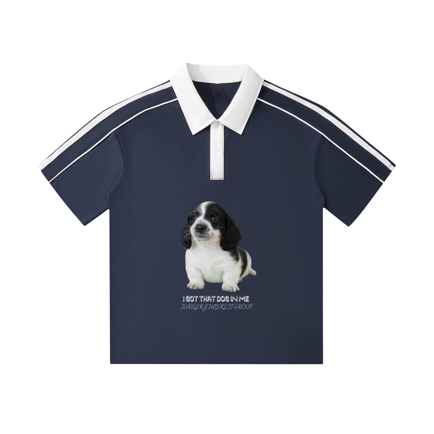 Contrast Collar Short-Sleeve Polo Shirt