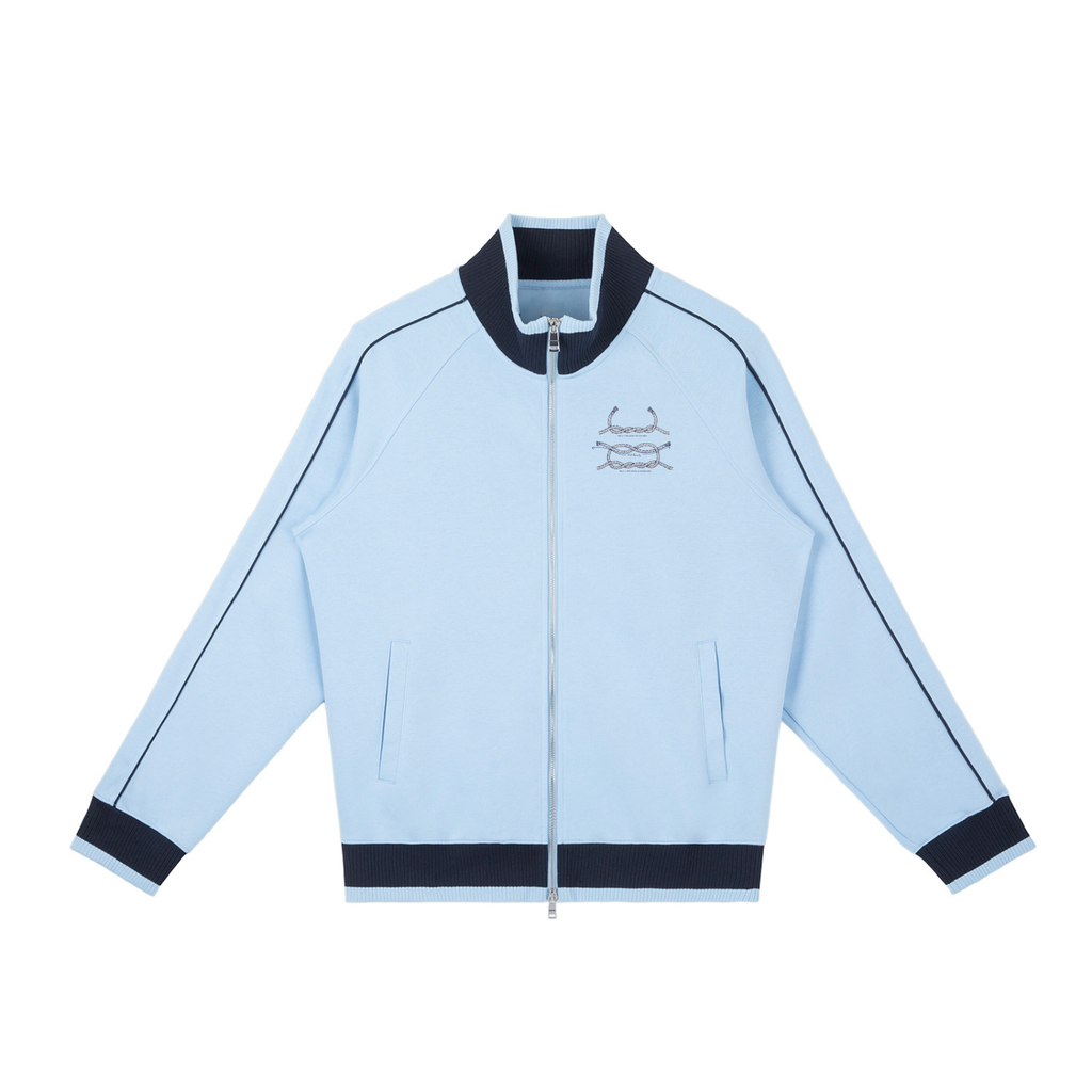 Color Block Raglan Sleeve Zip Track Jacket